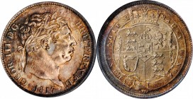 GREAT BRITAIN. Shilling, 1817. London Mint. George III. NGC MS-65.
KM-666. A red and golden toned beauty. Fully brilliant with a most distinctive app...