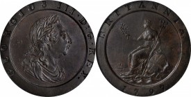 GREAT BRITAIN. 2 Pence, 1797. Soho (Birmingham) Mint. George III. PCGS AU-58 Brown Gold Shield.
S-3776; KM-619. A well struck Cartwheel type tuppence...