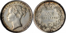GREAT BRITAIN. Shilling, 1872. London Mint. Victoria. PCGS MS-61 Gold Shield.
S-3906a; KM-734.2. Die#146. A decently struck shilling with pleasing al...