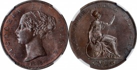 GREAT BRITAIN. 1/2 Penny, 1848. London Mint. Victoria. NGC MS-63 Brown.
KM-726. This is a praiseworthy example of the type with a distinctive portrai...