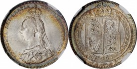 GREAT BRITAIN. Shilling, 1887. London Mint. Victoria. NGC MS-66.
S-3926; KM-761. Jubilee Head type. Delicately toned around the edges with silky-smoo...