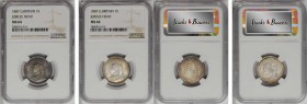 GREAT BRITAIN. Duo of Shillings (2 Pieces). London Mint. Both NGC MS-64 Certified.
1) Shilling, 1887. NGC MS-64. S-3926; KM-761. 2) Shilling, 1887. N...