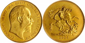GREAT BRITAIN. 5 Pounds, 1902. London Mint. PCGS PROOF-58 Gold Shield.
S-3965, Fr-398. S-3966 Matte. A low mintage Matte Proof striking, (8066 pieces...