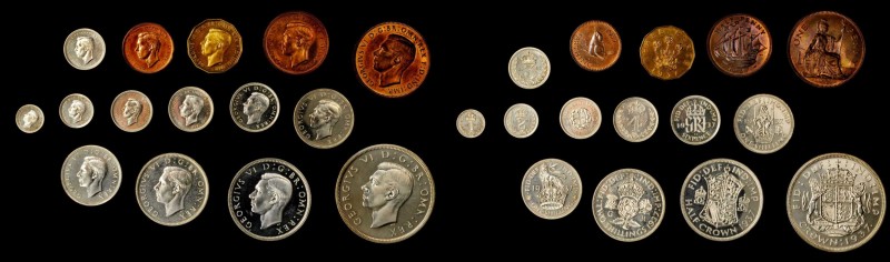 GREAT BRITAIN. Proof Set (15 Pieces), 1937. London Mint. Average Grade: UNCIRCUL...