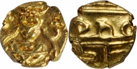 INDIA. Mysore. Woderyar Dynasty. Fanam, ND (1638-62). Kanthirava Narasaraja I, 12th Maharaja of Mysore. NGC MS-63.
Fr-1338; Mitchiner-910. Obverse: V...