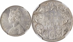 INDIA. Rupee, 1901-B. Bombay Mint. Victoria. NGC MS-62.
KM-492. A highly lustrous and untoned rupee.
Estimate: $100.00 - $150.00
