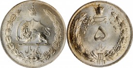 IRAN. 5 Rial, SH 1311 (1932). Reza Shah. PCGS MS-65.
KM-1131. A delightful 5 Rial Crown of Iran. Certified MS 65 by PCGS with exemplary mint brillian...