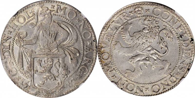 NETHERLANDS. Holland. Lion Daalder, 1589. NGC AU-58.
Dav-8838; Delm-831. A reas...