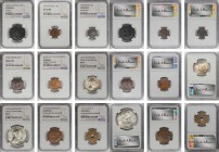 MIXED LOTS. Group of Mixed Certified Asian Coins (13 Pieces), 1831-1947. All NGC Certified.
The variety of denominations in this mixed lot includes: ...