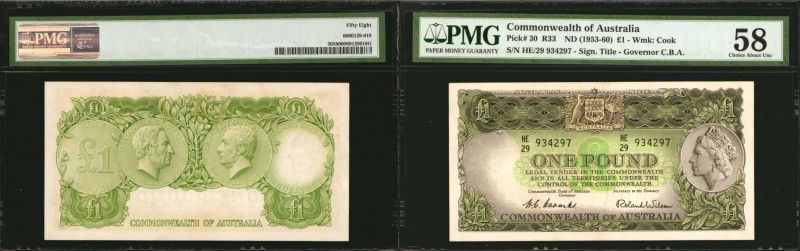 AUSTRALIA. Commonwealth of Australia. 10 Shillings, 1, 5 & 10 Pounds, ND (1953-6...