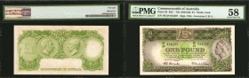 AUSTRALIA. Commonwealth of Australia. 10 Shillings, 1, 5 & 10 Pounds, ND (1953-65). P-30, 33a, 35a & 36. PMG Very Fine 30 to Choice About Uncirculated...