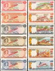 BAHAMAS. Bahamas Monetary Authority. 3 Dollars to 100 Dollars, 1968. P-28s to 33s. Specimens. Uncirculated.
6 pieces in lot. A nearly complete specim...