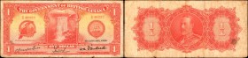 BRITISH GUIANA. Government of British Guiana. 1 Dollar, 1929. P-6. Fine.
A rare note in any condition, with attractive details still found on this we...