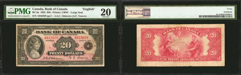 CANADA. Bank of Canada. 20, 1935. P-BC-9a. PMG Very Fine 20.
Rare English Text ...