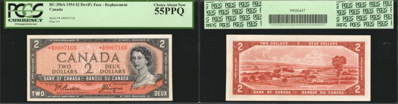 CANADA. Bank of Canada. $2, 1954. P-BC-30bA. Replacement. PCGS Currency Choice A...
