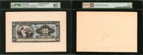 CANADA. Canadian Bank of Commerce - Barbados. 100 Dollars, 1922. P-S123p2a . CH#75-20-10P. PMG Superb Gem Uncirculated 67 EPQ.
Printed by CBNC. The c...