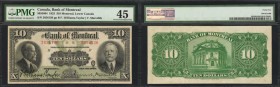 CANADA. Bank of Montreal. 10 Dollars, 1923. CH#505-56-04. PMG Choice Extremely Fine 45.
An attractive example of this mid-grade 10 Dollar note. Portr...