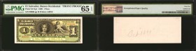 EL SALVADOR. Banco Occidental. 1 Peso, 1899. P-S171p1 & S171p2. Front & Back Proof. PMG Choice Uncirculated 64 EPQ & Gem Uncirculated 65 EPQ.
2 piece...