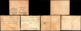 GERMANY. French Troops Besieging Mainz. 5 Sols, 10 Sols & 3 Livres, 1793. P-S1477, S1478 & Unlisted. Very Fine.
3 pieces in lot. A lot of three notes...