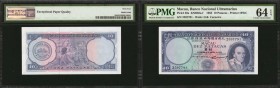 MACAU. Banco Nacional Ultramarino. 10 Patacas, 1963. P-50a. Consecutive. PMG Choice Uncirculated 64 EPQ.
2 pieces in lot. A consecutive pairing of 10...