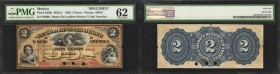 MEXICO. Banco de Londres Mexico y Sud America. 2 Pesos, 1883. P-S220s. Specimen. PMG Uncirculated 62.
Printed by ABNC. Vignette of child at left, mot...