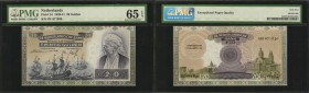 NETHERLANDS. De Nederlandsche Bank. 20 Gulden, 1939-41. P-54. PMG Gem Uncirculated 65 EPQ.
Pack fresh appeal is noticed through the third party holde...