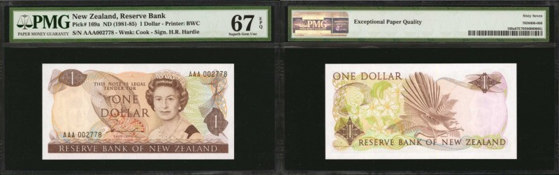 NEW ZEALAND. Reserve Bank of New Zealand. 1 to 20 Dollars, ND (1981-89). P-169a,...