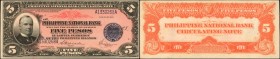 PHILIPPINES. National Bank. 5 Pesos, 1916. P-46b. Extremely Fine/About Uncirculated.
Rich orange and red ink stands out on this Five Pesos note. Bord...