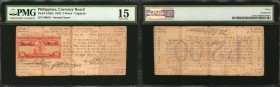 PHILIPPINES. Currency Board. 2 Pesos, 1942. P-S165a. PMG Choice Fine 15.
Cagayan. Second Issue. Found with internal revenue 2 Pesos stamp at left.
E...