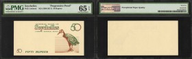 SEYCHELLES. Central Bank of Seychelles. 50 Rupees, ND (1998-2011). P-Unlisted. Progressive Proof. PMG Gem Uncirculated 65 EPQ.
An interesting progres...