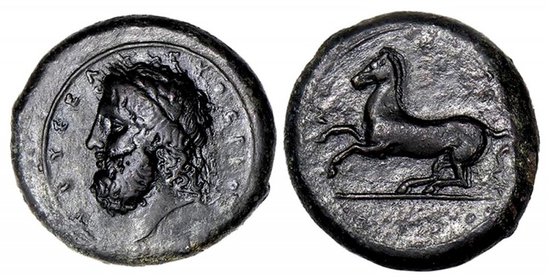 Sicily, Syracuse. Timoleon and the Third Democracy. 344-317 B.C. AE drachm (26.3...