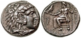 Macedonian Kingdom. Alexander III the Great. 336-323 B.C. AR tetradrachm. Lifetime-early posthumous issue. Citium mint. Ch XF.