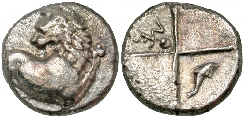 Thrace, Cherronesos. Ca. 400-350 B.C. AR hemidrachm (12.8 mm, 2.10 g). Forepart ...