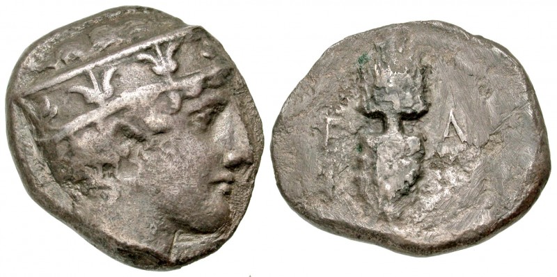 Elis, Olympia. 95th Olympiad. 400 B.C. AR stater (23.8 mm, 10.07 g, 10 h). Hera ...