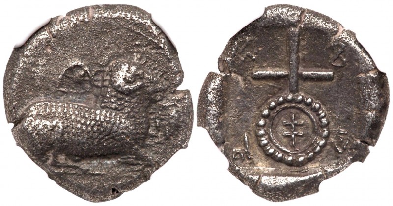 Cyprus, Salamis. Uncertain king. 480-460 B.C. AR stater (21 mm, 10.79 g, 5 h). '...