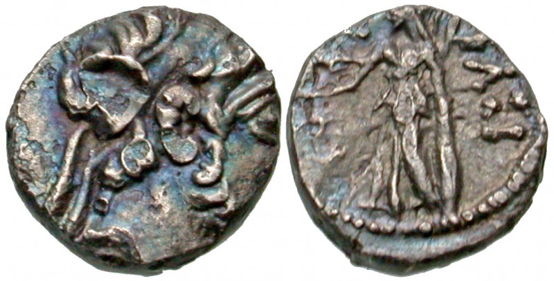 Seleukid Kingdom. Antiochos IX Philopator. 114/3-95 B.C. AR obol (8.2 mm, .59 g,...