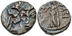 Seleukid Kingdom. Antiochos IX Philopator. 114/3-95 B.C. AR obol. Samarian mint. Rare.