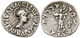 Indo-Greek Kingdom. Menander I. Ca. 165/55-130 B.C. AR drachm. Indian standard.