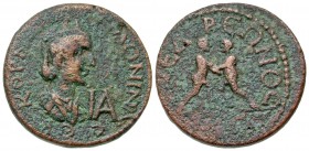 Cilicia, Syedra. Salonina. Augusta, A.D. 254-268. AE 11 assaria. Scarce.