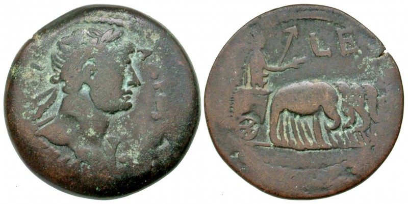 Egypt, Alexandria. Hadrian. A.D. 117-138. AE drachm (33.4 mm, 18.86 g, 11 h). Ye...