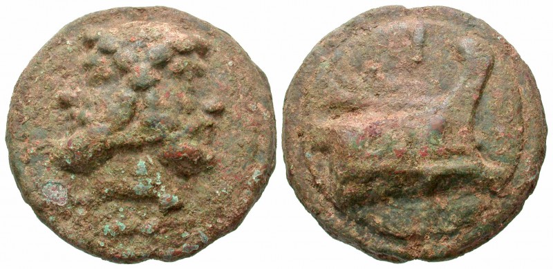 Anonymous. 240-225 B.C. AE Aes Grave as (62.6 mm, 271.40 g, 12 h). Rome mint. He...