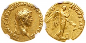Claudius. A.D. 41-54. AV aureus. Rome mint, A.D. 50/1. NGC certified VF. Ex NAC private sale.