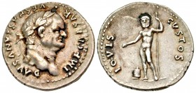 Vespasian. A.D. 69-79. AR denarius. Rome mint, Struck A.D. 76-79. Ex Ed Waddell from a 1970's Collection.