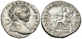 Trajan. A.D. 98-117. AR denarius. Rome mint, struck A.D. 107-111.