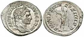 Caracalla. A.D. 198-217. AR denarius. Rome mint, struck A.D. 216.