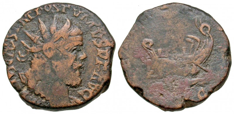 Postumus. Romano-Gallic Emperor, A.D. 260-269. AE double sestertius or dupondius...