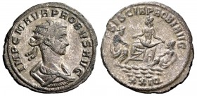 Probus. A.D. 276-282. AE silvered antoninianus. Siscia mint, 4th officina, 4th emission, A.D. 277. NGC certified AU. Ex Numismatica Ars Classica 100 (...