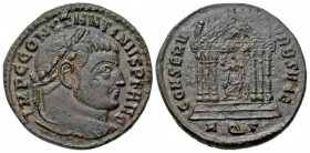 Constantine I. A.D. 307/10-337. AE follis. Aquilea mint, struck A.D. 308.