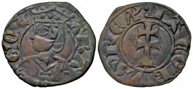 Spain, Kingom of Aragon. Jaime II. A.D. 1291-1327. BI dinero. Zaragoza mint. Scarce.