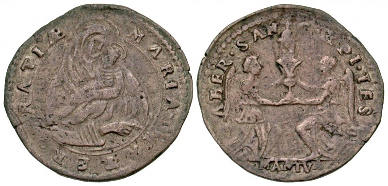 Italian States, Mantua. Maria Gonzaga. Regent, 1637-47. AR Parpagliola (20.6 mm,...